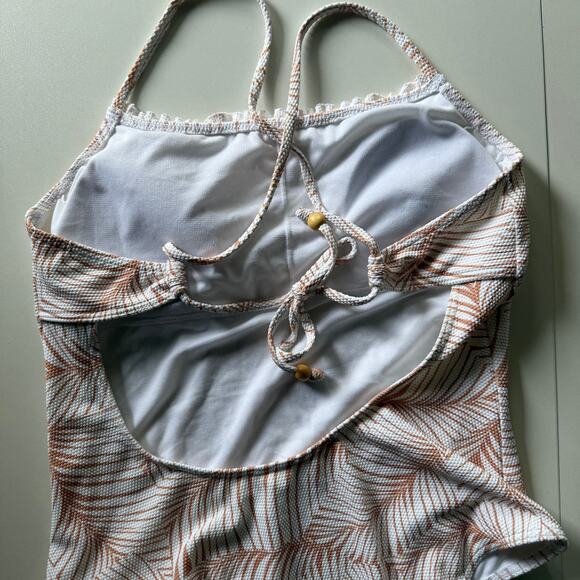 Roxy Palm Tree Dreams One Piece Swimsuit Women’s Size Large NWOT Tropical Print - Picture 3 of 8